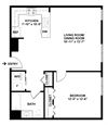 One Bedroom Floor Plan A5
